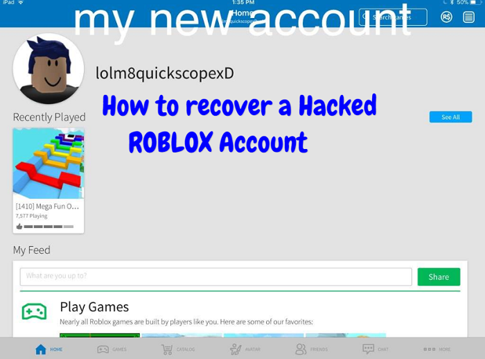 Roblox My Account
